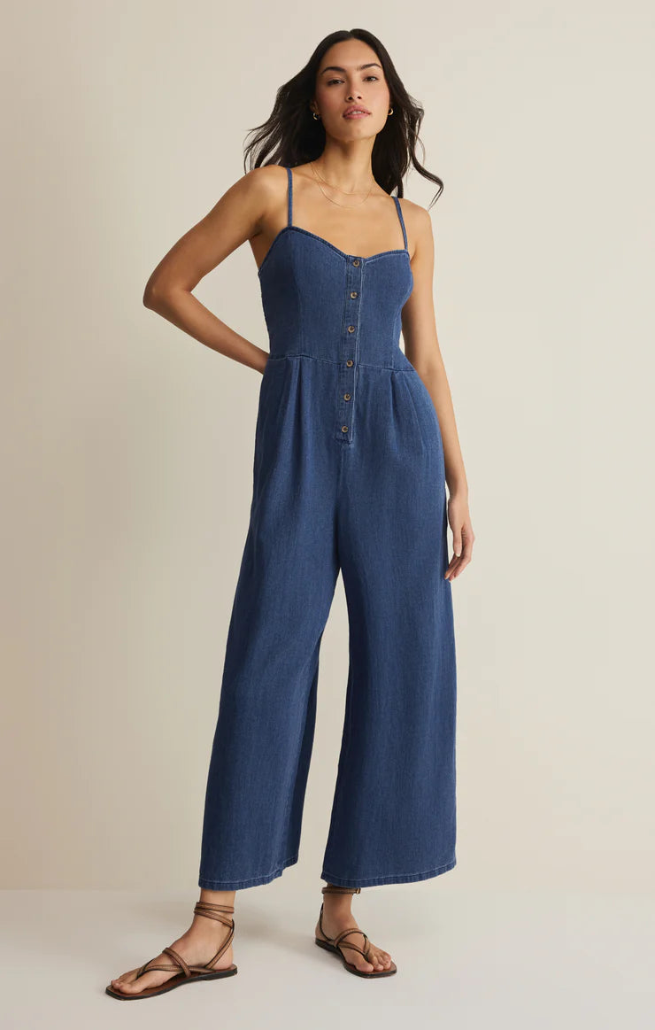 Z Supply - Angel Eyes Twill Jumpsuit - Twilight Blue