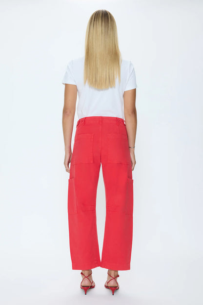Pistola Sabrina Curved Utility Pants - Maraschino Red