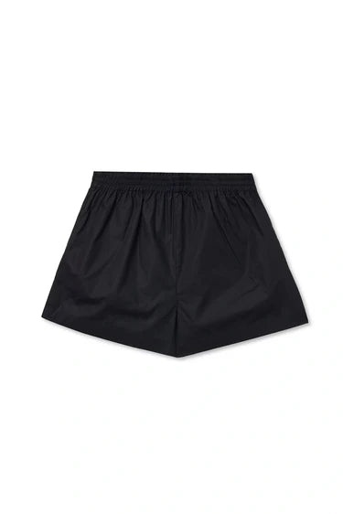 perfectwhitetee - julie poplin pull on shorts w/pockets - black