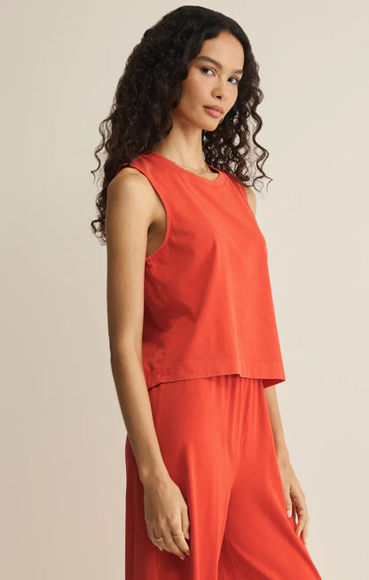Z Supply Sloane Jersey Muscle Tank - Lychee