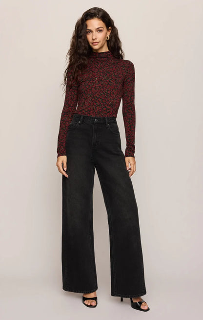 Z Supply Lira Dani Ditsy Top - Red Dahlia