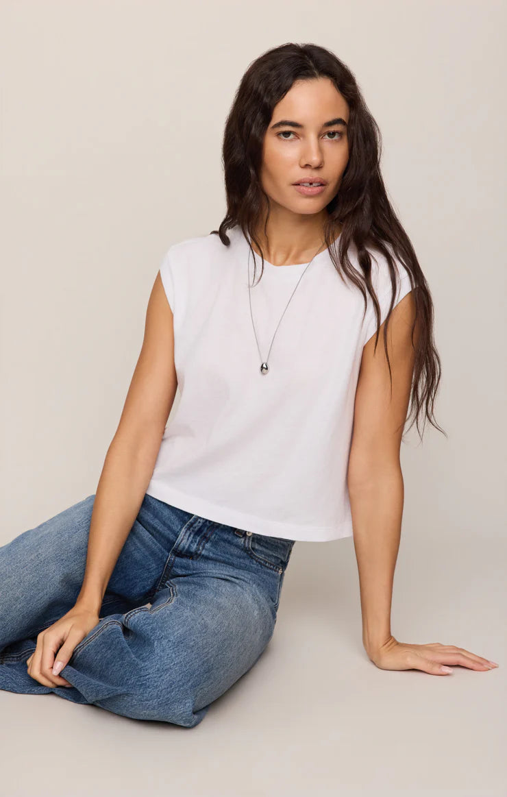Z Supply Flex Sleeveless Tee - White