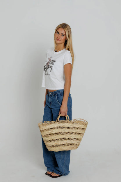 Sunny Somewhere - Yeehaw Cowgirl - Femme Crew Tee