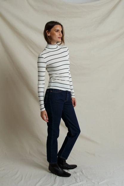 perfectwhitetee - tati micro modal cashmere rub turtleneck
