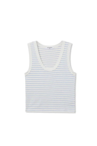 perfectwhitetee kendra brushed sweater tank  - pacific blue