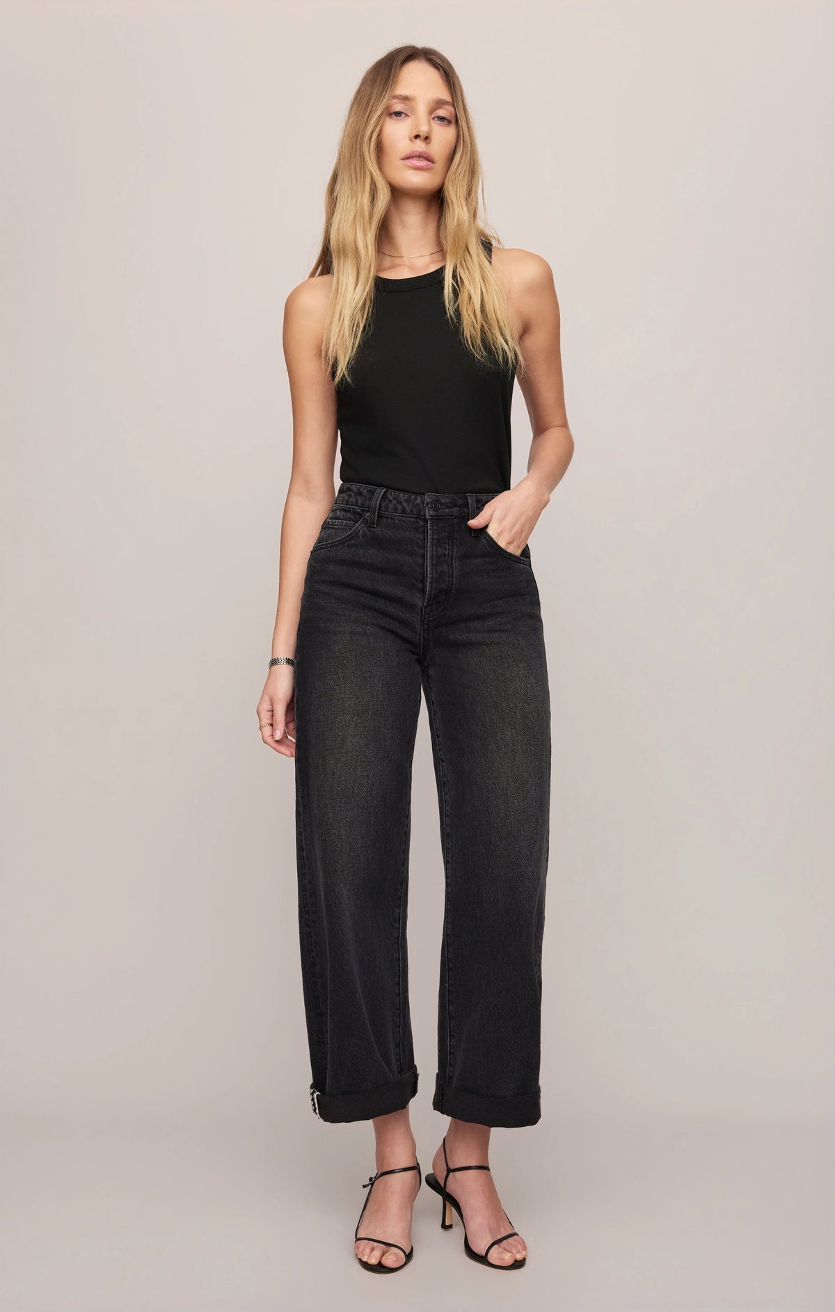 Z Supply The Show Off - High Rise Bowed Jeans - Nocturne