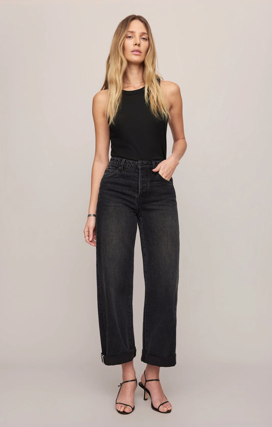 Z Supply The Show Off - High Rise Bowed Jeans - Nocturne