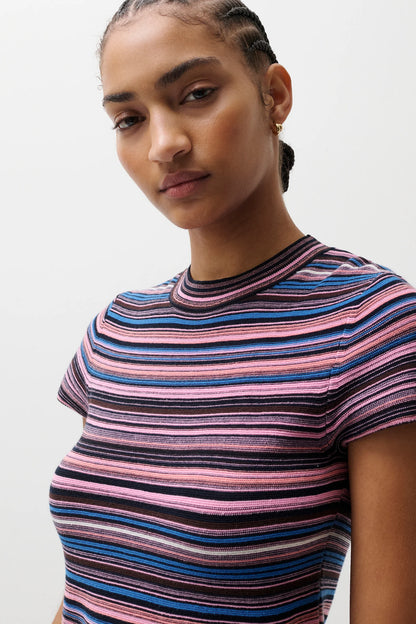 Pistola Sweater Tee - Egyptian Blue Stripe