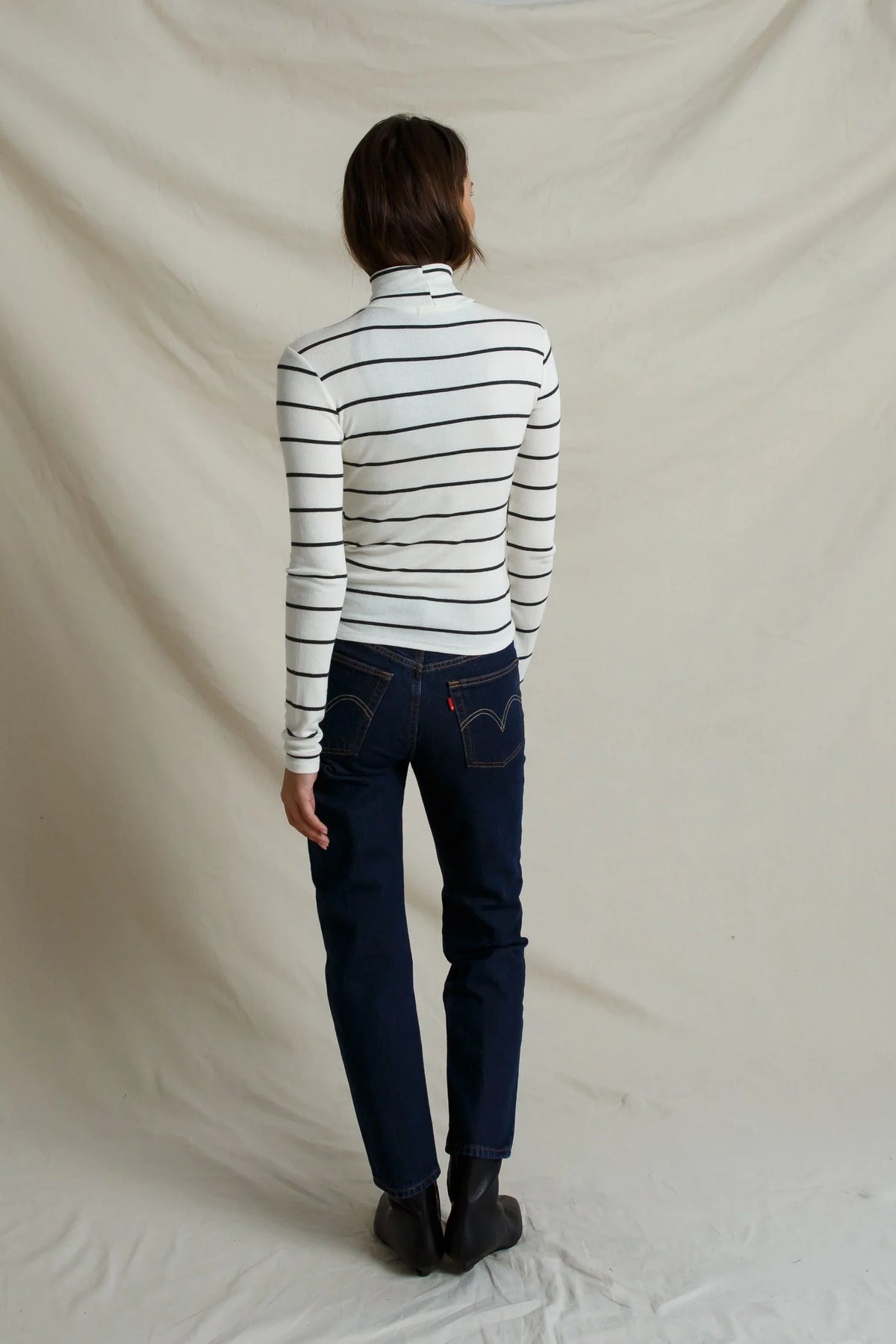 perfectwhitetee - tati micro modal cashmere rub turtleneck