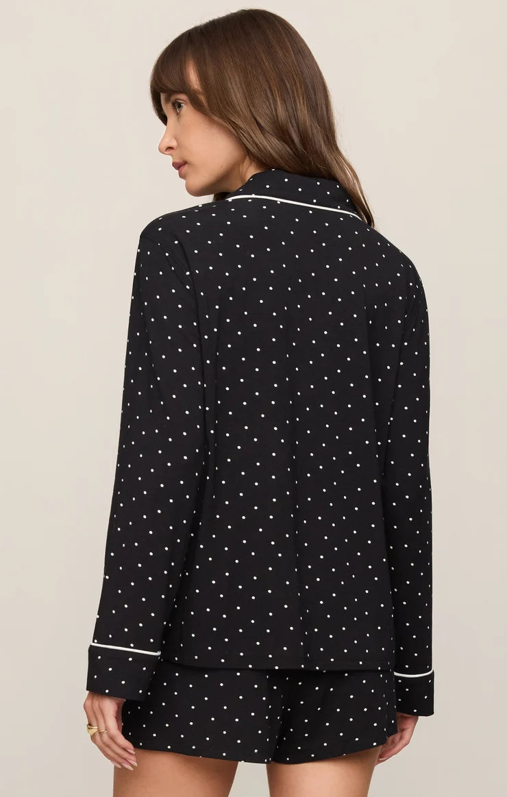 Z Supply Luxe Dot PJ Lounge Top