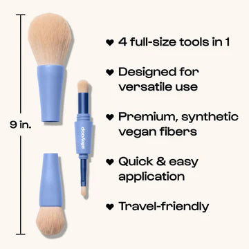 alleyoop - The Overachiever Brush - 4 in 1 Makeup Brush