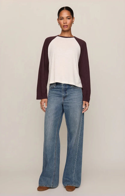Z Supply Slub Baseball Tee - Berry Noir