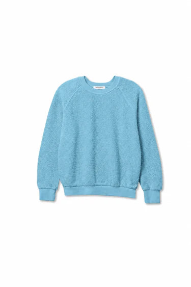 perfectwhitetee - ziggy inside out shrunken sweatshirt - milky blue