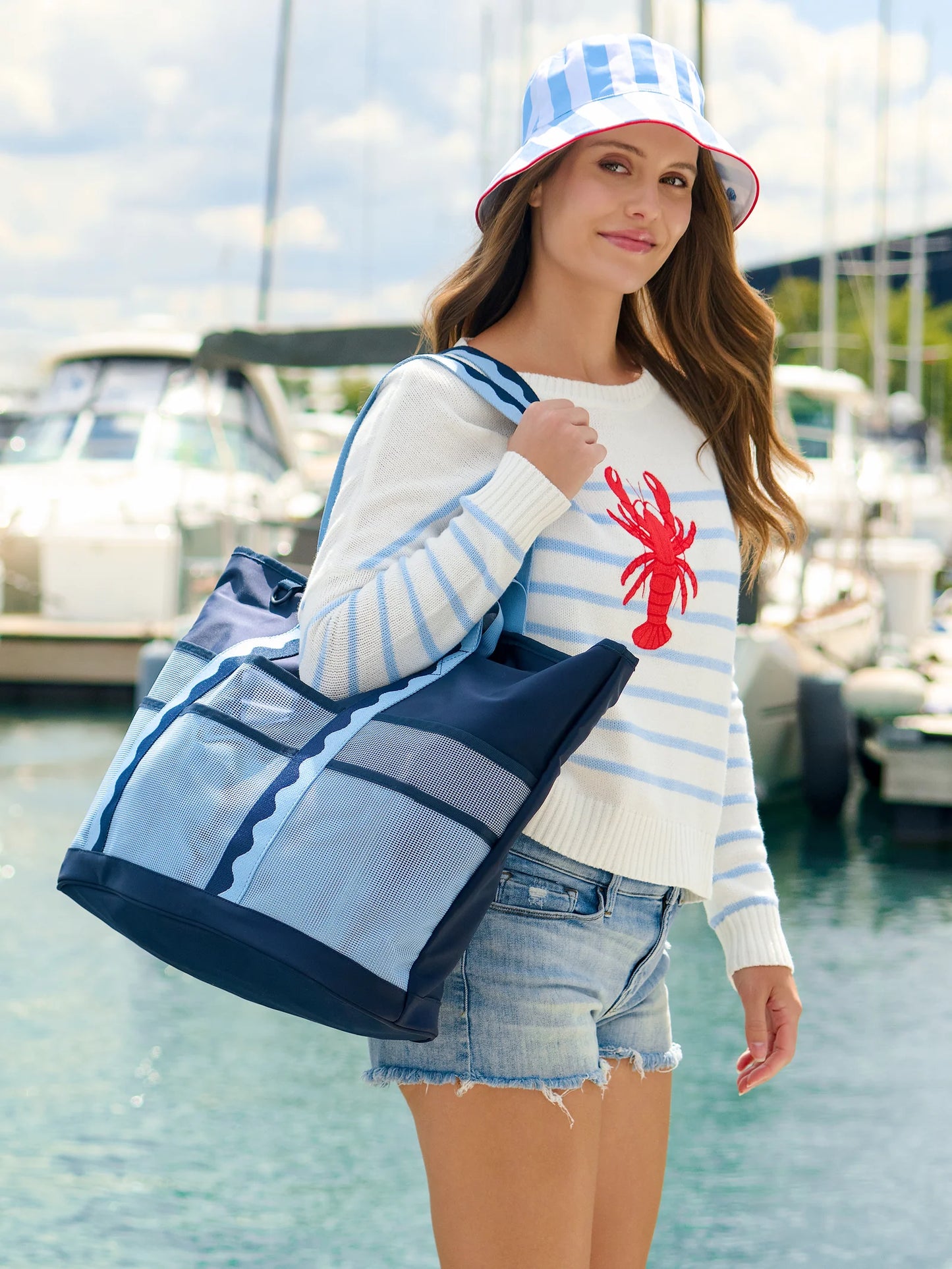 Camden Neoprene Tote Bag - Navy / Blue