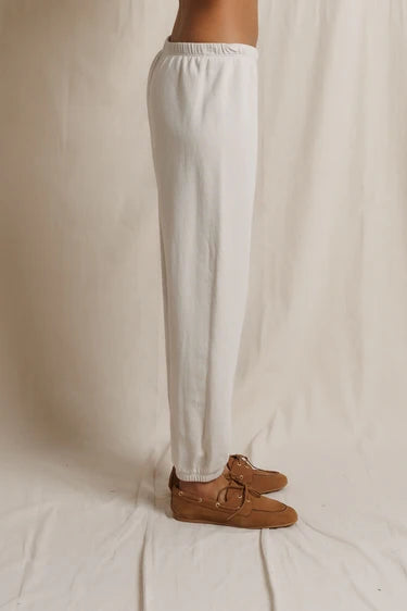 perfectwhitetee- johnny french terry easy sweatpant - whitecap grey