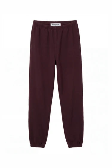 perfectwhitetee - johnny french terry easy sweatpant - cherry lacquer