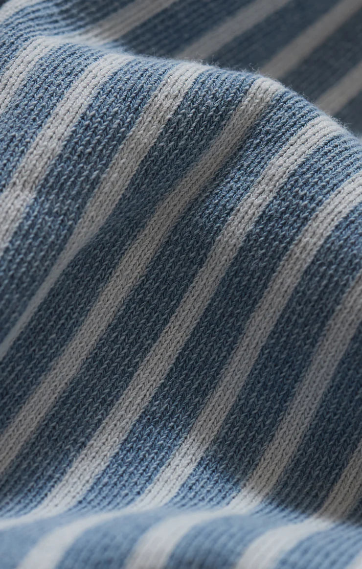 Z Supply All Day Knit Stripe Denim Jacket - Santorini Indigo
