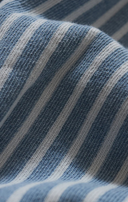 Z Supply All Day Knit Stripe Denim Jacket - Santorini Indigo