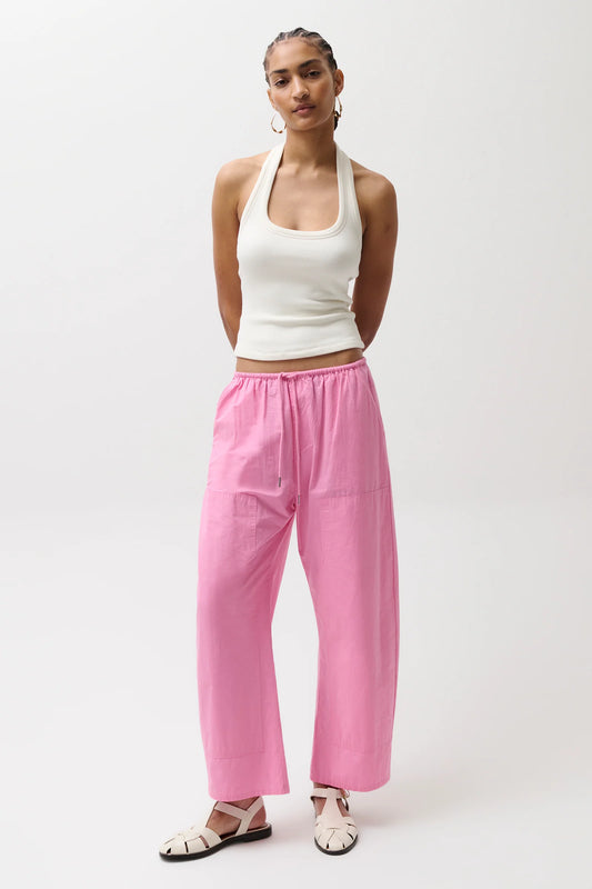 Pistola Theo Poplin Pant - Azalea