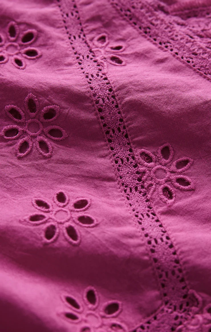 Z Supply Darcy Eyelet Tank - Berry Blush
