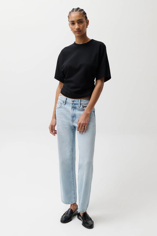 Pistola Lexi Mid Rise Bowed Straight Jeans - Dolce Vita Vintage *restocked*