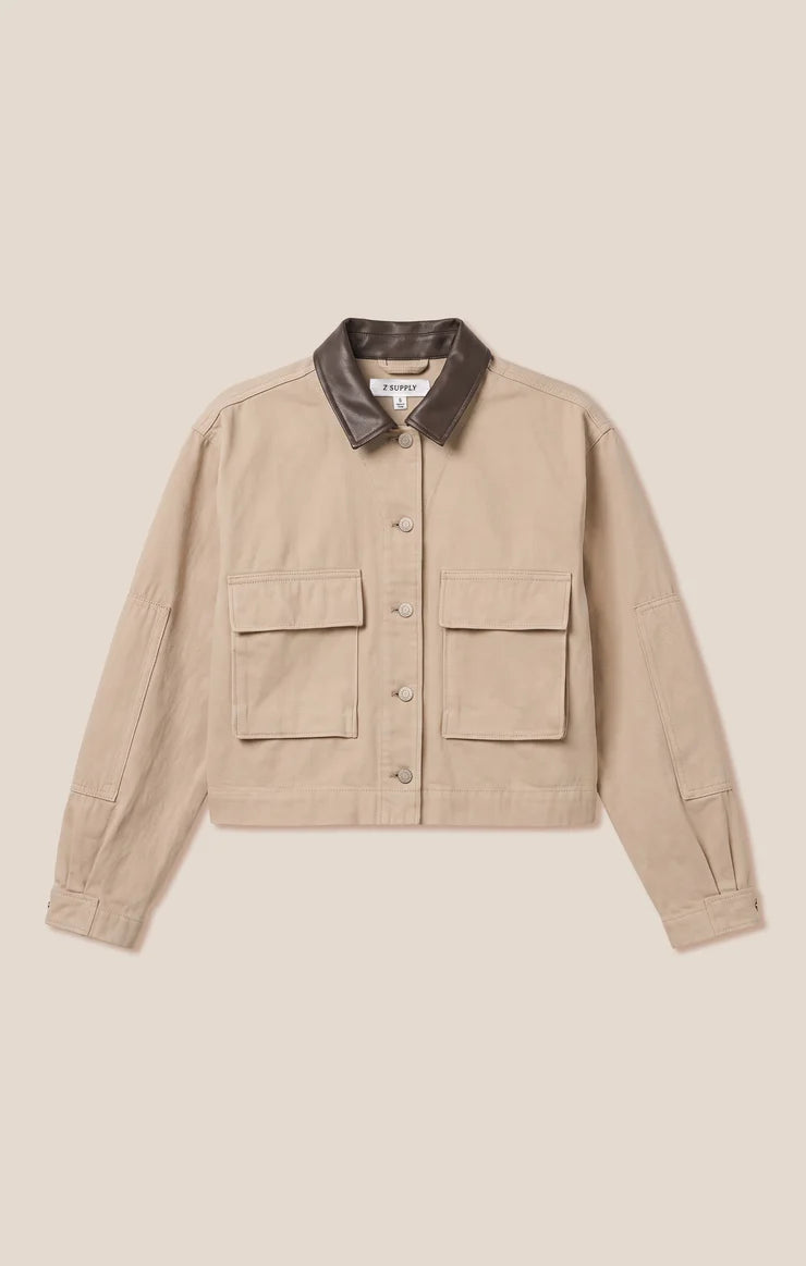 Z Supply Rey Cropped Denim Chore Jacket