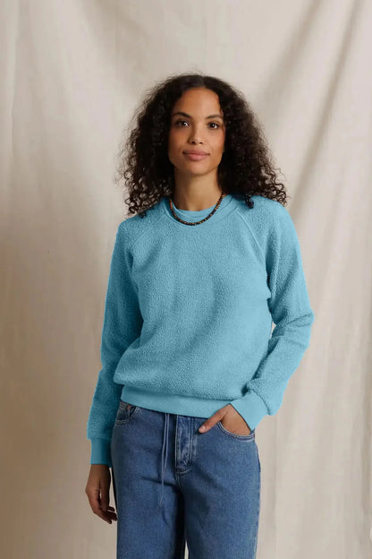 perfectwhitetee - ziggy inside out shrunken sweatshirt - milky blue