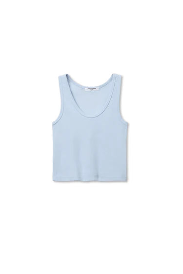 perfectwhitetee - blondie rib tank -  powder blue