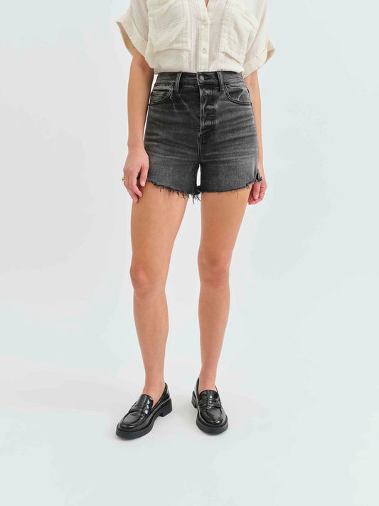 Daze Bottom Line High Rise Shorts - Raven Vintage