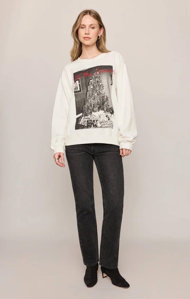 Z Supply Cozy Boyfriend Sweatshirt - Tis' The Season Holiday Crewneck
