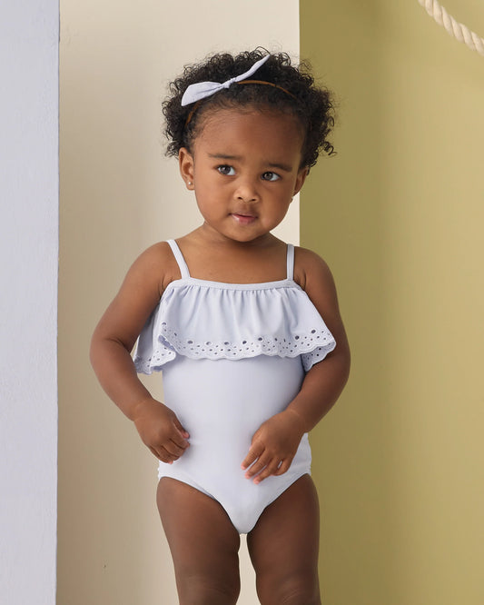 RYLEE + CRU SWIM OFF THE SHOULDER ONE PIECE - PERIWINKLE