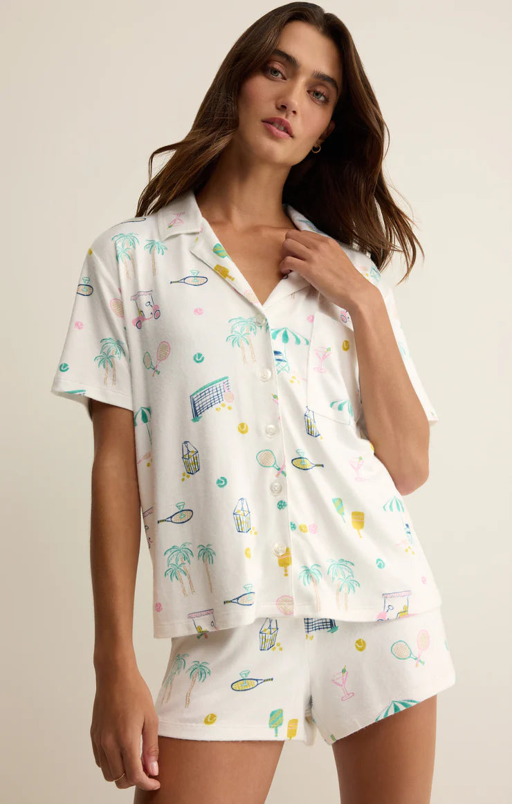 Z Supply Lounge Court Sports PJ Top