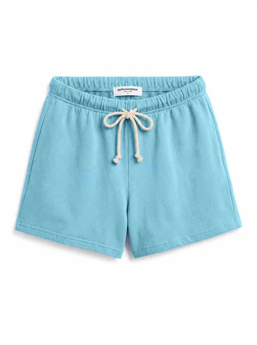perfectwhitetee - layla french terry sweat shorts - milky blue