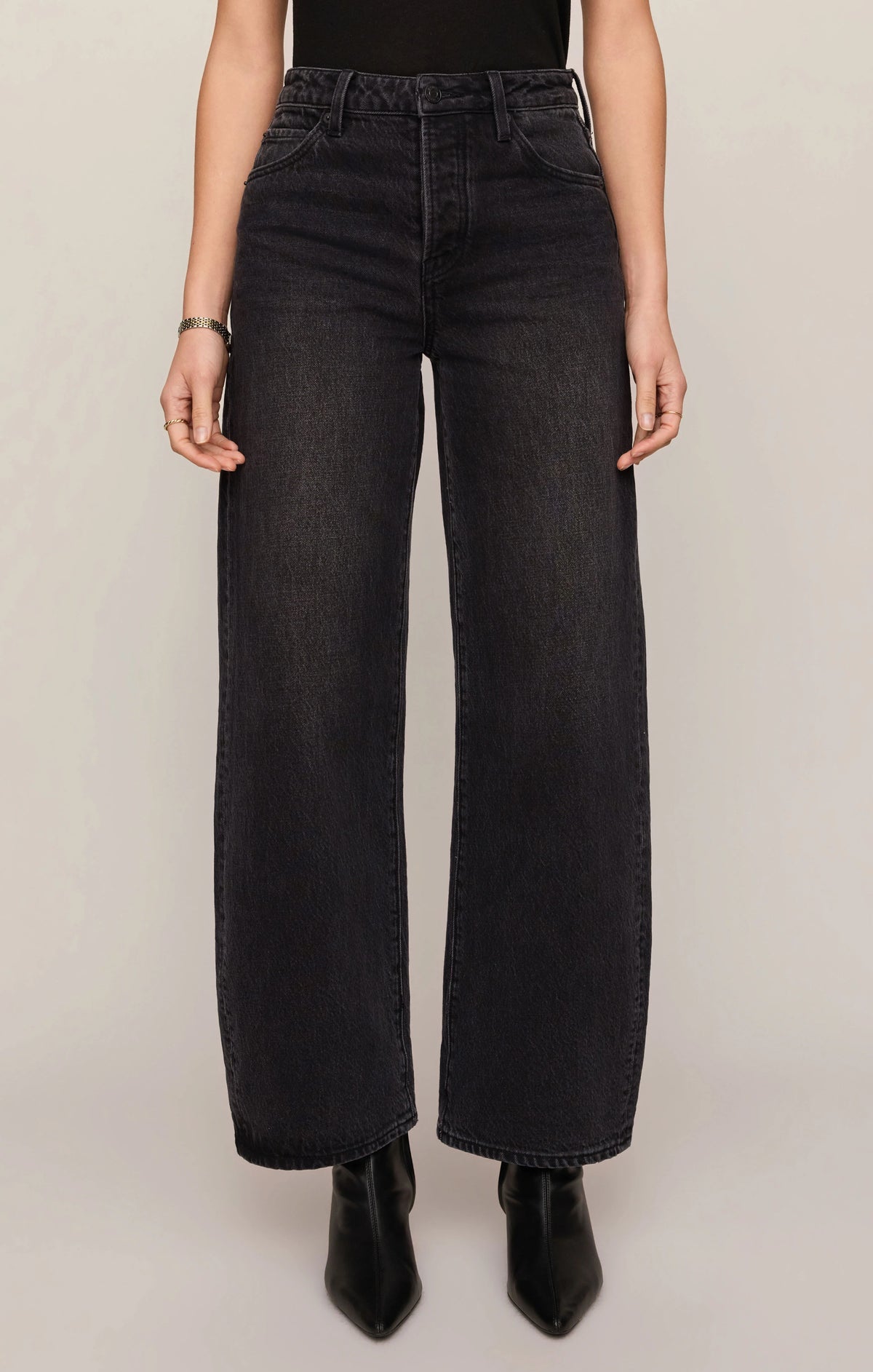 Z Supply The Show Off - High Rise Bowed Jeans - Nocturne