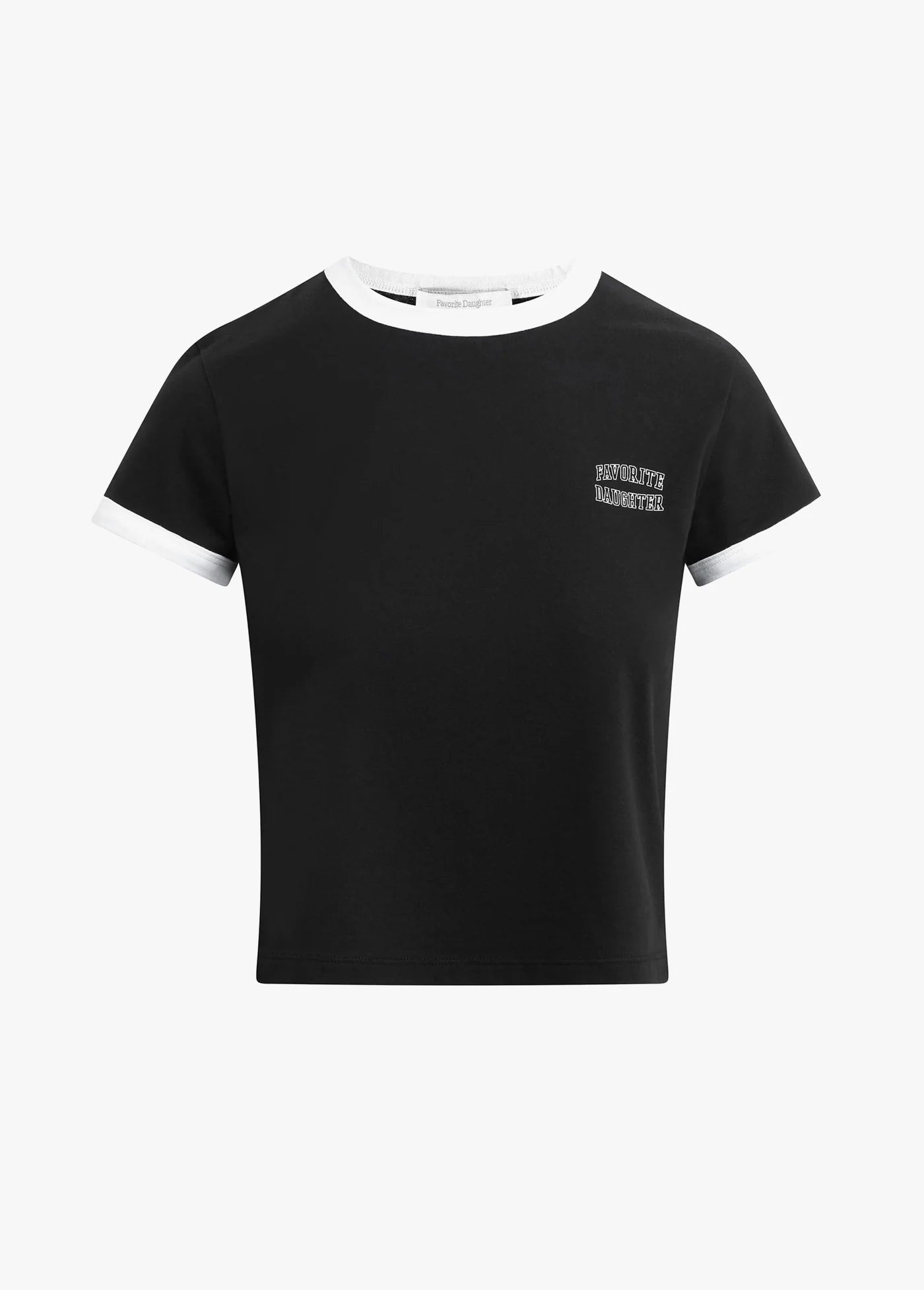 favorite daughter - ringer tee - black/off-white