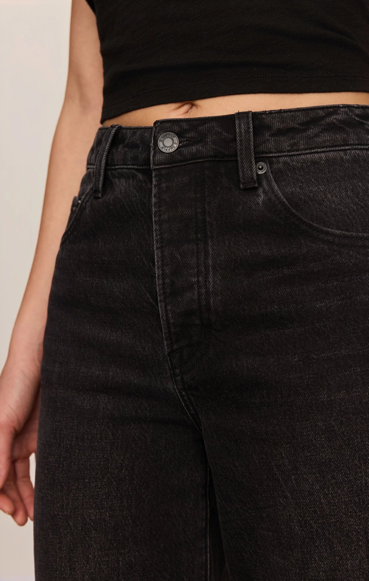 Z Supply The Show Off - High Rise Bowed Jeans - Nocturne