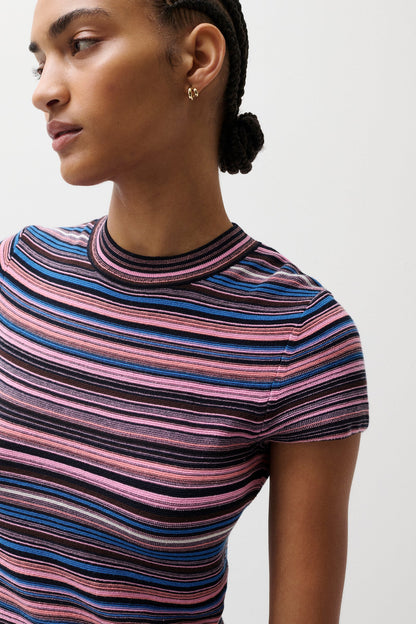 Pistola Sweater Tee - Egyptian Blue Stripe