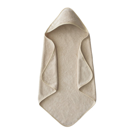 Mushie Organic Cotton Baby Hooded Towel (Fog)