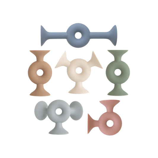 Mushie Silicone Suction Builders - Donut