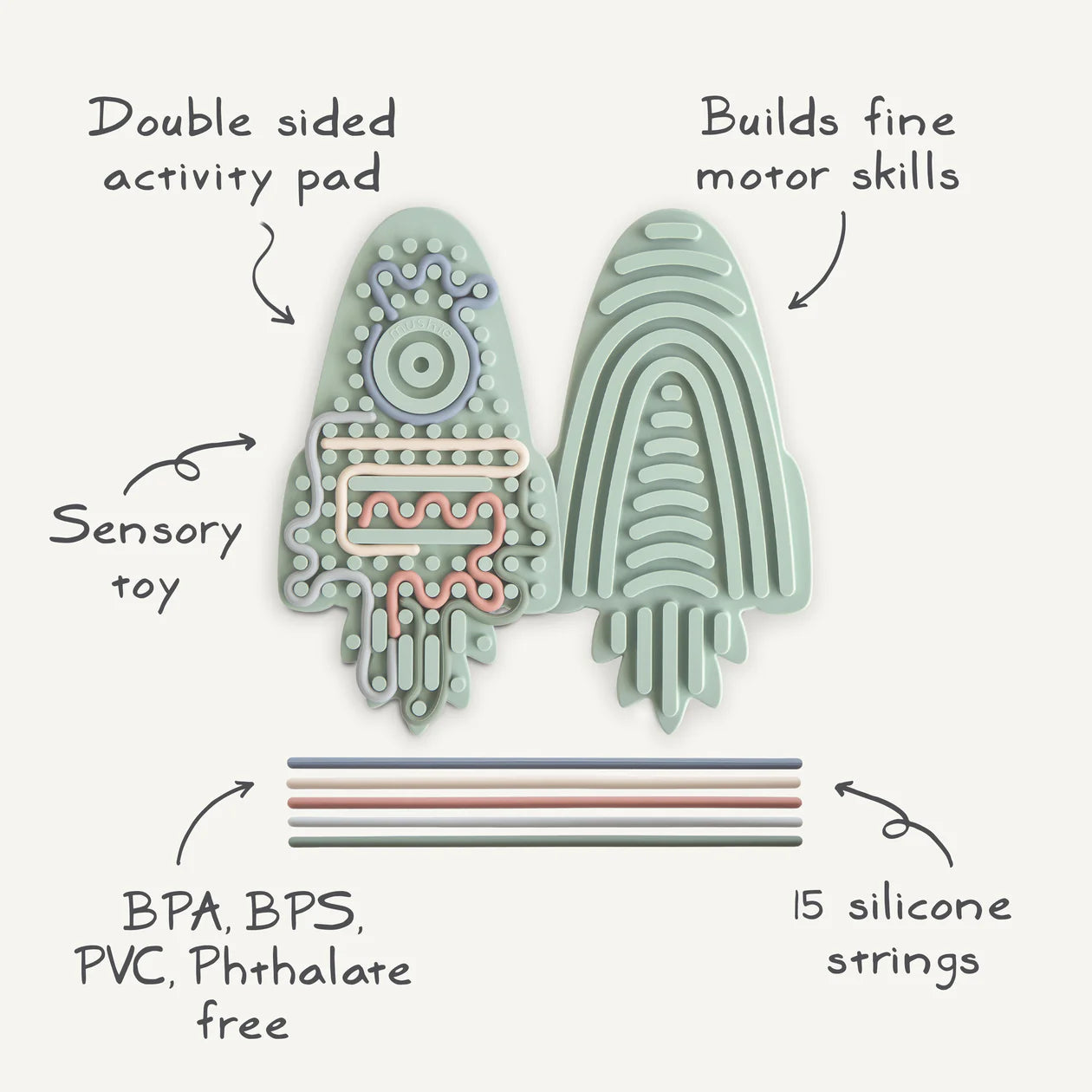 Mushie Silicone Sensory Toy - Rocket
