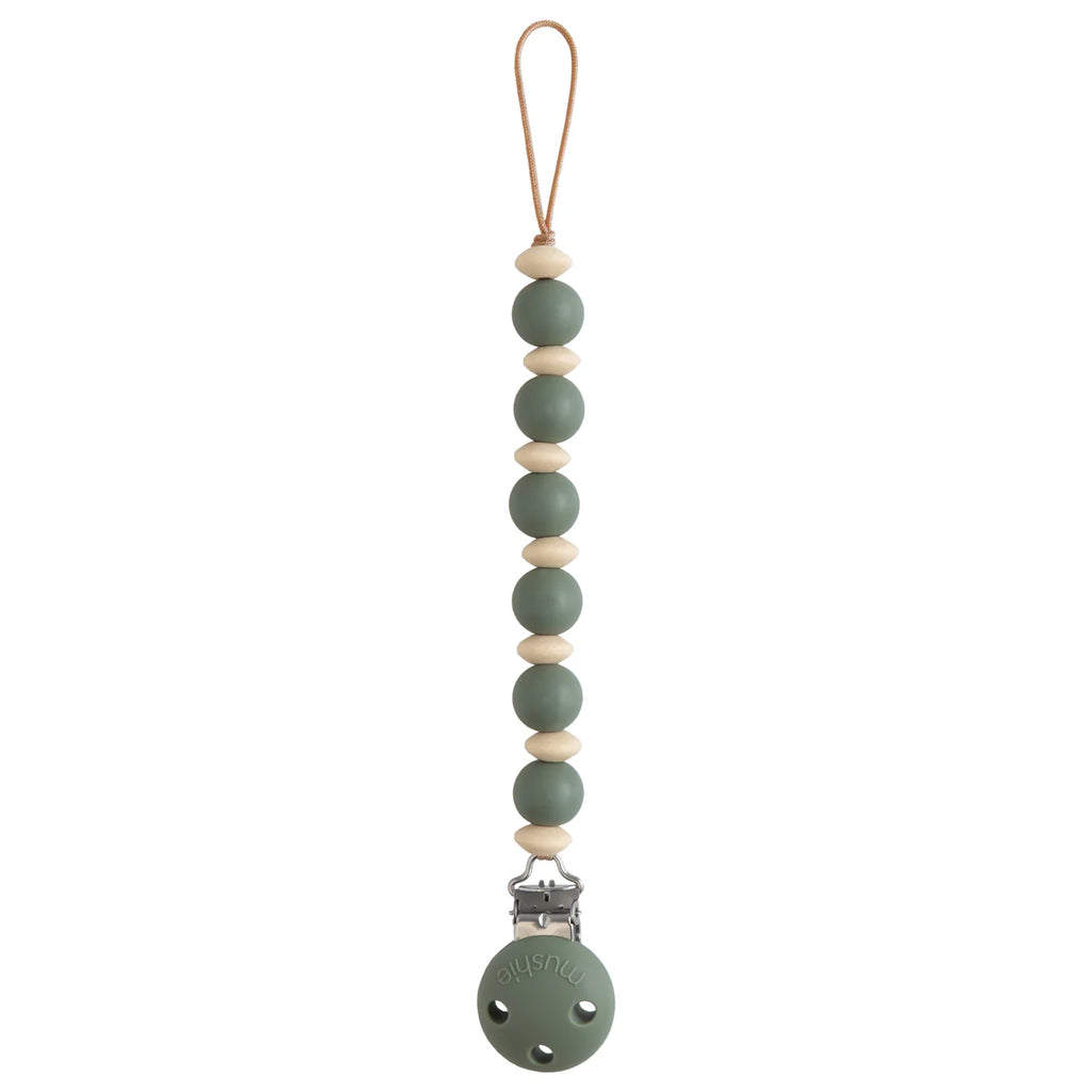 Mushie Silicone Pacifier Clip | Luna - Assorted Colors