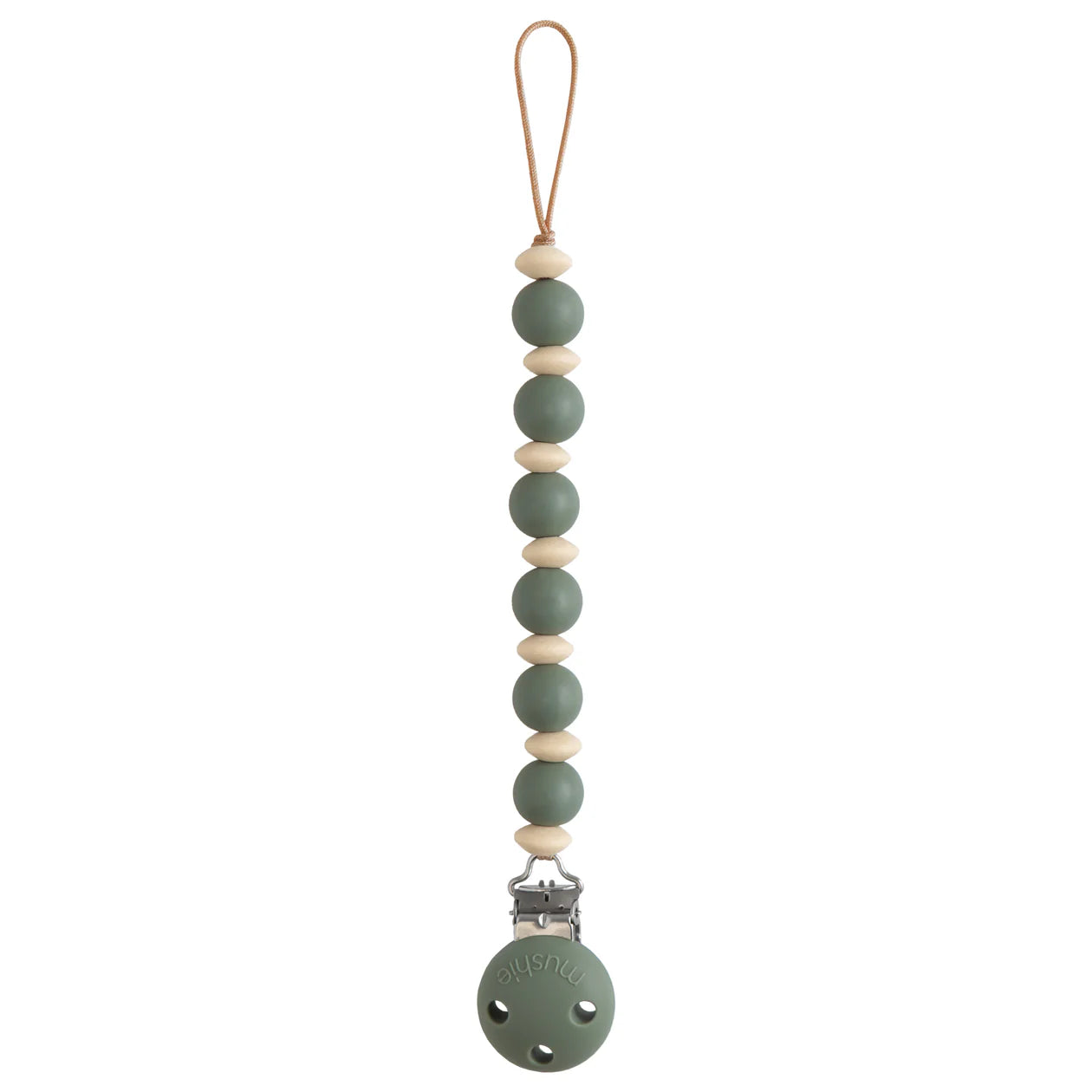Mushie Silicone Pacifier Clip | Luna - Assorted Colors