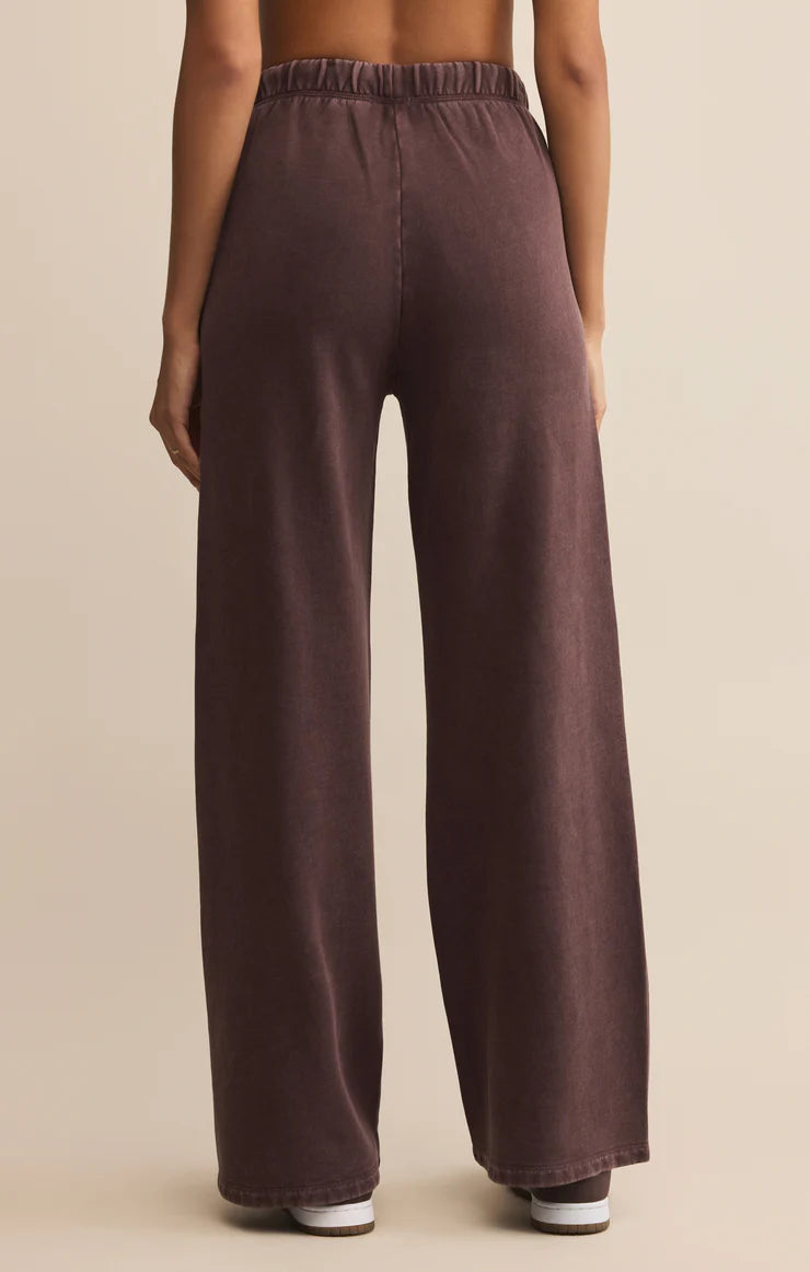 Z Supply Hunter Knit Denim Pant - Chocolate Cherry