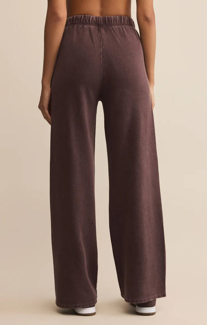 Z Supply Hunter Knit Denim Pant - Chocolate Cherry