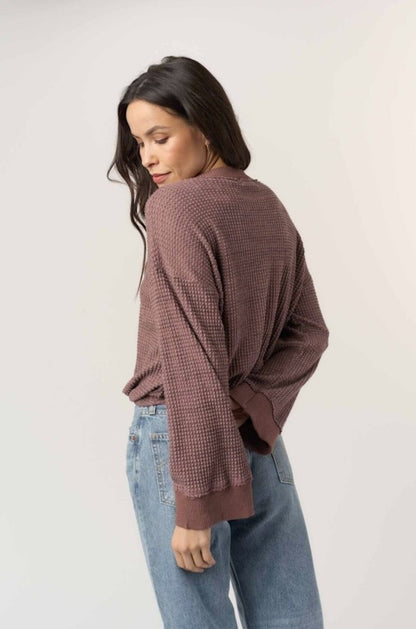 Project Social T Justina Brushed Thermal V-Neck Pullover