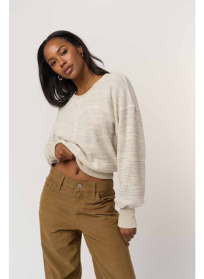 Project Social T Edyson Brushed Thermal Top - Cream