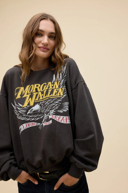 Daydreamer Morgan Wallen Classic Eagle Oversized Crew Sweatshirt