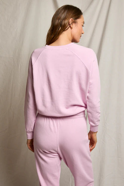 perfectwhitetee alexi french terry raglan crew sweatshirt