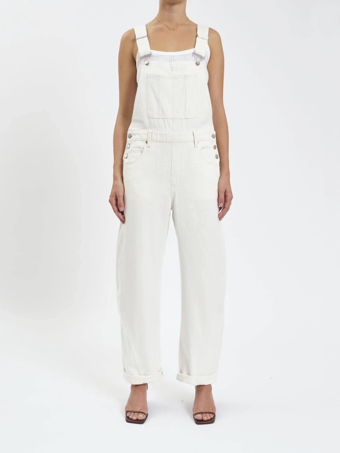 Daze Canyon Barrel Leg Overall - Milkshake