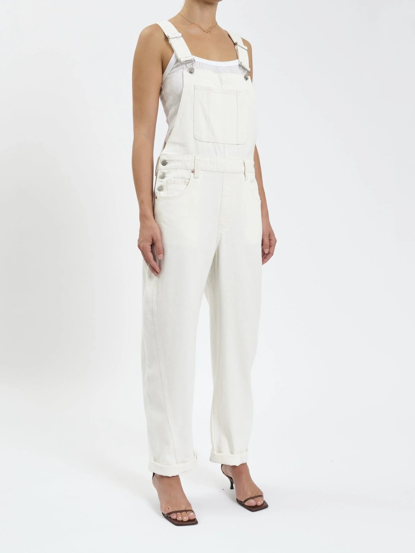 Daze Canyon Barrel Leg Overall - Milkshake